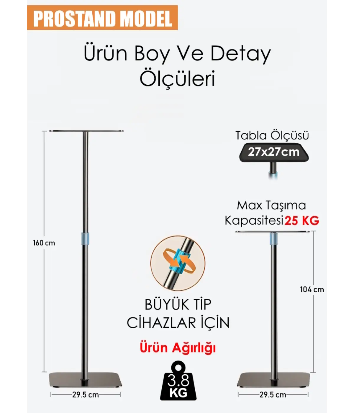 Projeksiyon Cihazı Standı Ayaklı Projeksiyon Sehpası Ayarlanabilir Yükseklik Tripod